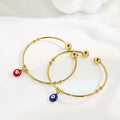 New Arrival Gold Plated Stainless Steel Demon Eye Bracelet for Women Colorful Enamel Evil Eyes Bangle Fashion Charm Bracelets