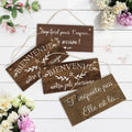 Putuo Decor New Design French Wedding Wooden Decor Sign Hanging Marriage Room Decor