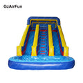 Commercial Using Inflatable Marble Blue Water Slide With Pool for Party Rental Using
