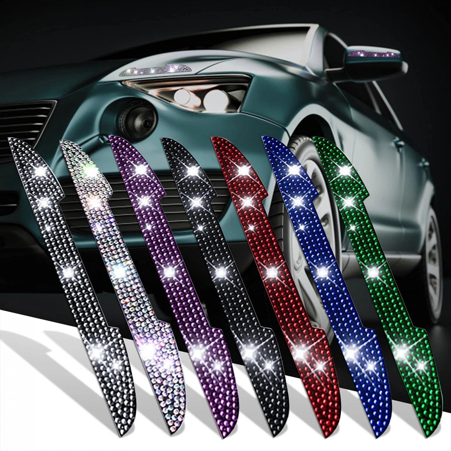 Customized Sparkling Crystal Car Stickers Car Collision Stickers Rhinestone Decorative Stickers for Promotional Gifts