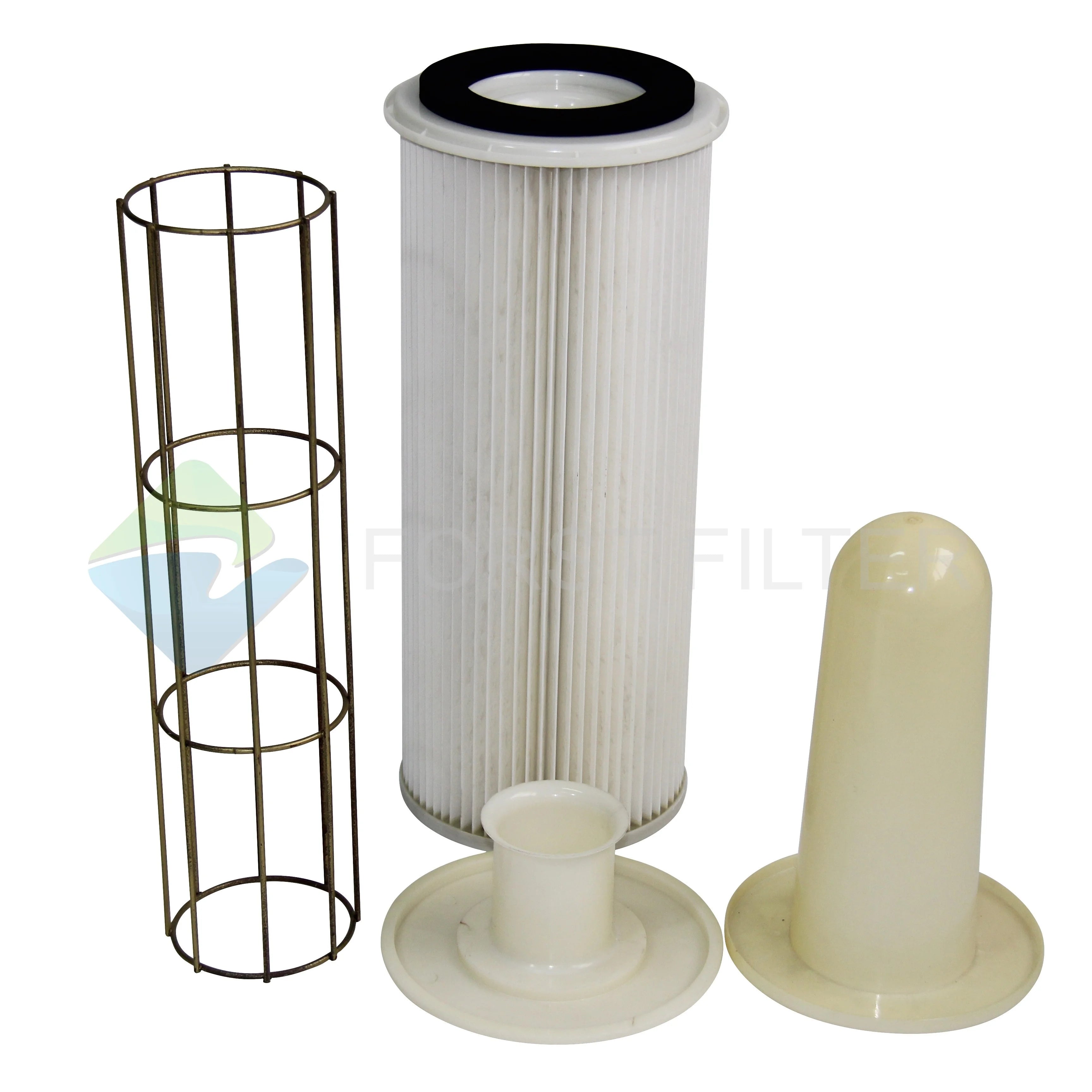 Hardware Polishing Welding Customized Element Polyester Woven Replacement Cramp Type Instead Pleated Air Dust Filter Cartridge