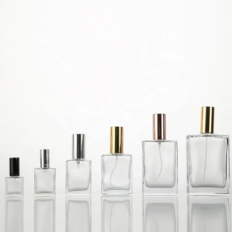 Wholesale Flat square Perfume Bottles Cosmetic Portable Spray Bottles