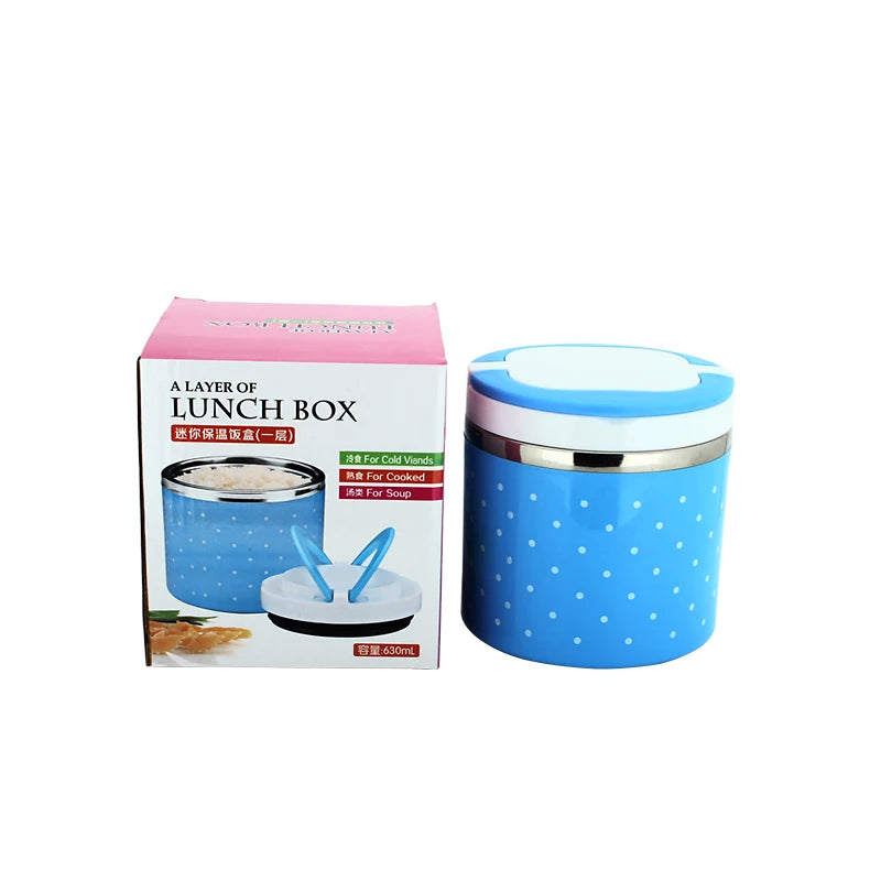 Cute Cartoon Safe MaterialSchool Canteen Use Round 201 Stainless Steel Kids Lunch Box