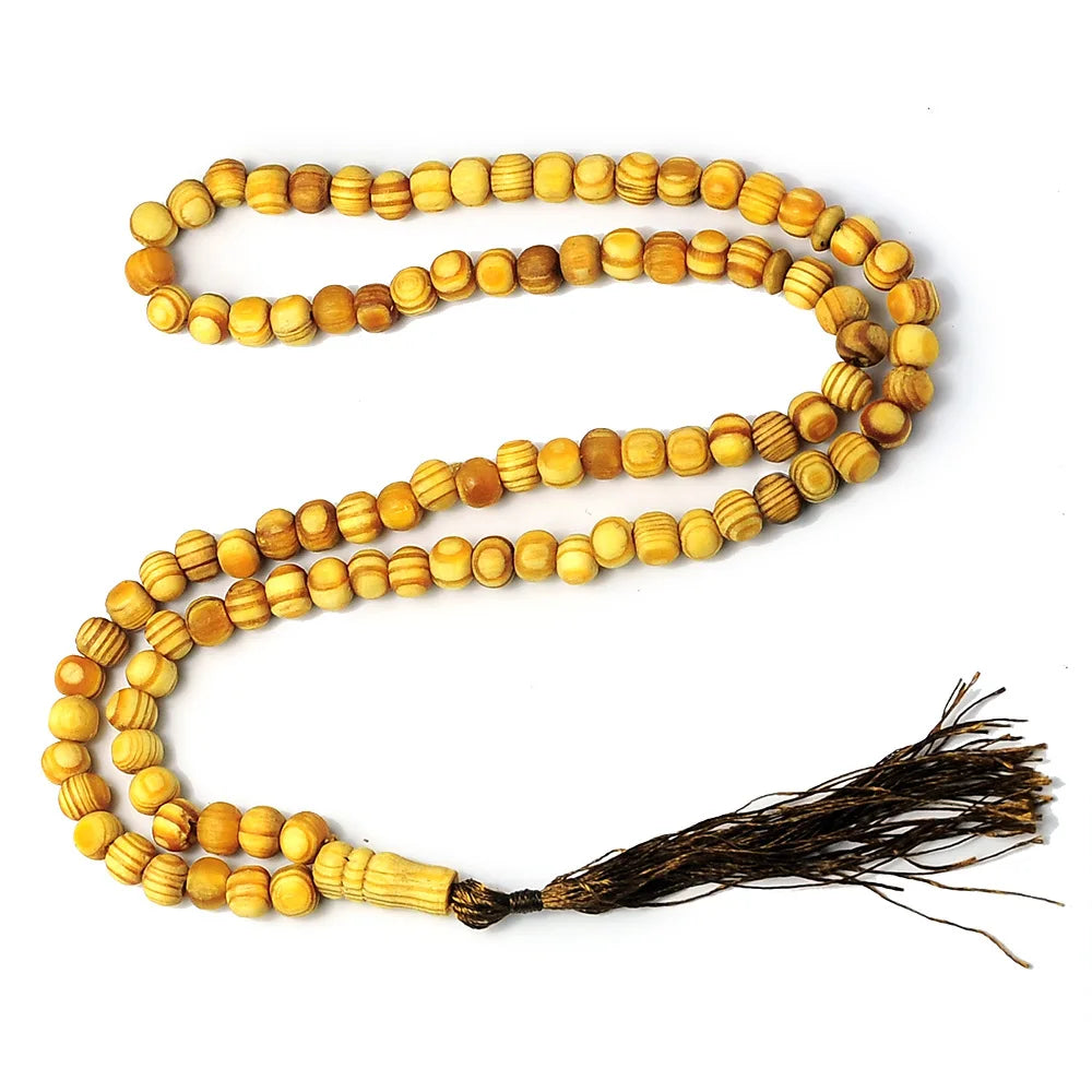 Hot Seller Islam Prayer Beads  Wood Grain Circular Bead  99-beads 8mm Tasbih Muslim Ramadan Eid Jewelry Wholesale