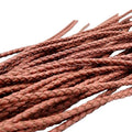 8mm Brown Microfiber Suede Full Grain Leather Braided Rope Versatile for Bags Furniture Crafts Garments Decorative Purposes