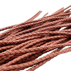 8mm Brown Microfiber Suede Full Grain Leather Braided Rope Versatile for Bags Furniture Crafts Garments Decorative Purposes