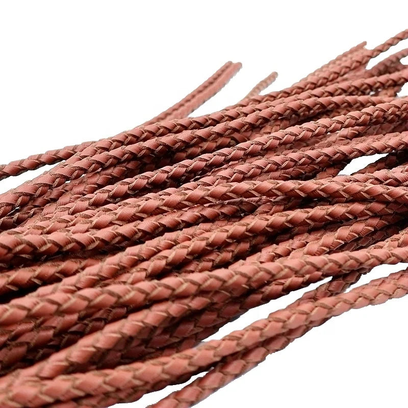 8mm Brown Microfiber Suede Full Grain Leather Braided Rope Versatile for Bags Furniture Crafts Garments Decorative Purposes