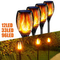 Howlighting in Stock Waterproof Outdoor Garden Lawn Light 12/33/96led Solar Flame Light Solar Torch Light With Flickering Flame