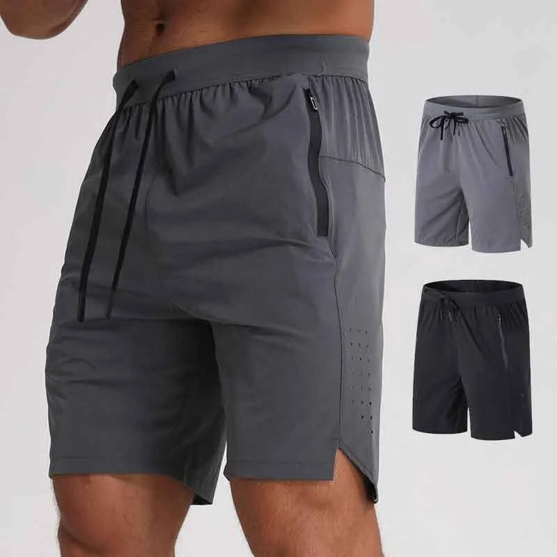 Wholesale Drawstring Breathable Mesh Men Sports Shorts 90% Nylon 10% Spandex