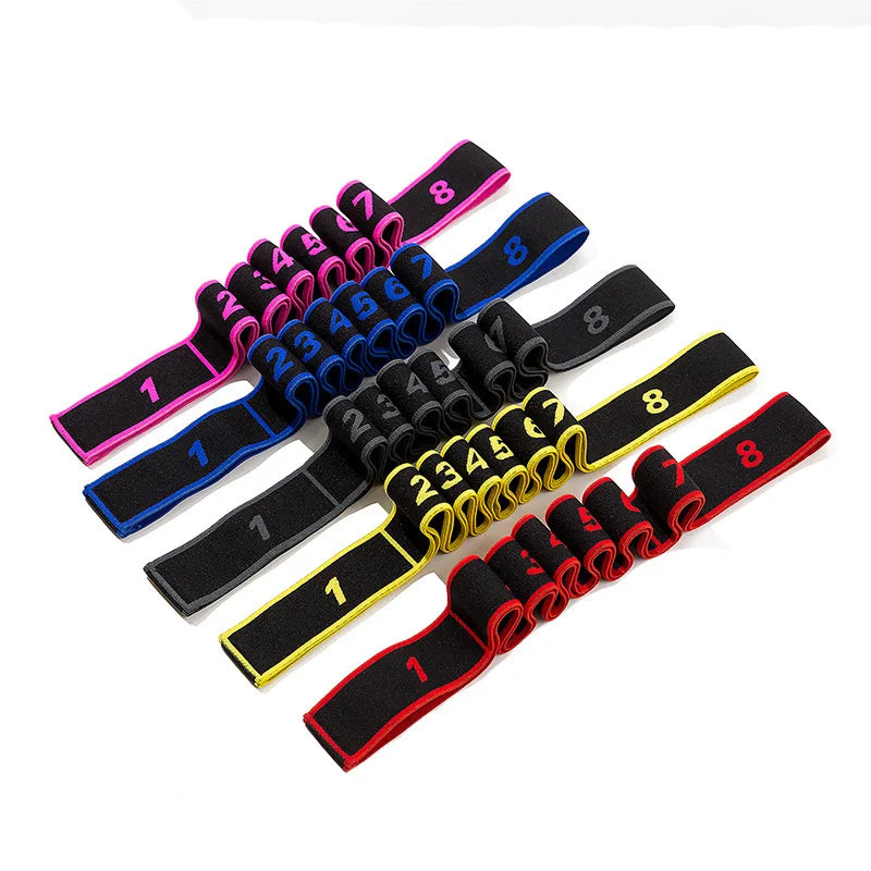 Digital Segmental Dance Latin Weight Lift Elastic Elastic Loop Long Shape Body Beauty Assisted Stretch Resistance Band for Yoga