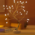20" Tabletop Bonsai Tree Light with 36 Pearls LED DIY Artificial Light Tree Lamp Decoration for Gift Festival Holiday