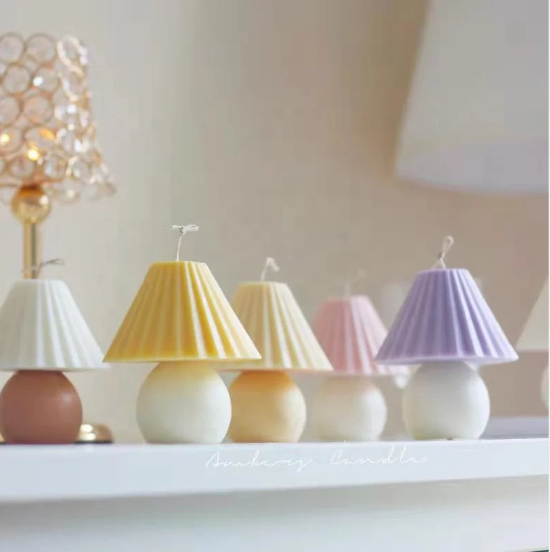 Modern Abstract Table Lamp Handmade Soy Wax Scented Candle Smokeless Beeswax for Home Decor for Holidays Mother's Day/New Year