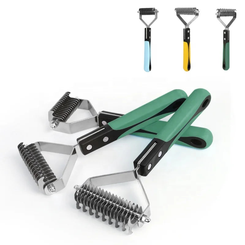 Factory Wholesale Custom Logo Single Double Sided Pet Open Knot Hair Comb Cat Dog Dematting Comb