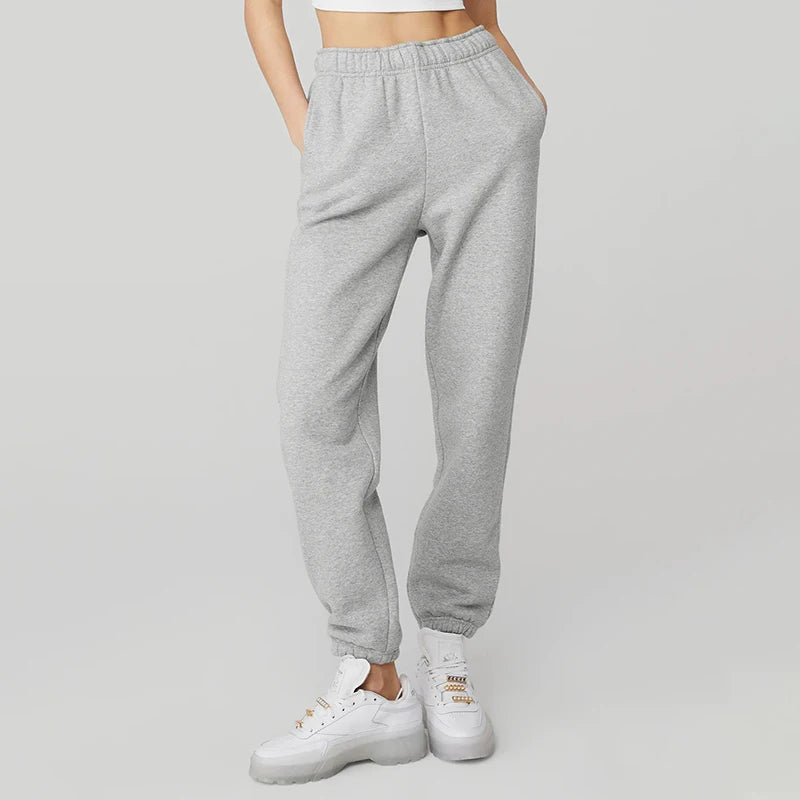 Women's Casual Solid Anti-Pilling Drawstring Sweatpants Plus Size Baggy Streetwear Hippie Joggers Trousers Loose Cargo Pants