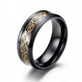 Hot Selling Fashion Jewelry Rings Man Trendy Vintage Luminous Glowing Stainless Steel Celtic Dragon Ring for Boys