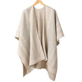 Hot Selling  Inner Mongulia Custom Design Winter Lady 100% Wool Poncho Customize logo Women Luxury Warm  Knitted Cape Shawl