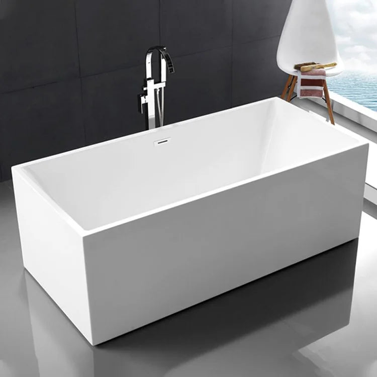 KMRY Customizable Modern Eco-Friendly Pure White Acrylic Freestanding Bath Tub Soak Massager 2-Year Warranty for Hotels'
