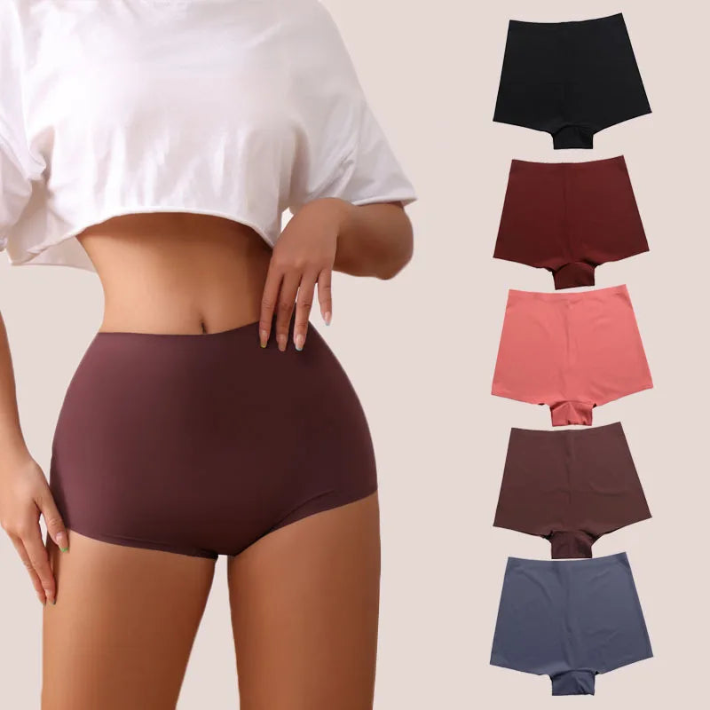 2023 Hot Selling 7 Colors Middle Waist Body Shaper Underwear Seamless Ice Silk Solid Biker Shorts Boxer