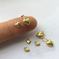 GP US Tiny Puffy Heart Charm 14k Gold Filled 7.0mm Puffy Heart love Charms Jewelry Making Bracelet Necklace Wholesale