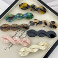 Premium 8.5cm Retro Classic Large Snap Metal Clip France Style Spring Twist Tortoise Acetate Hair Barrette for Women Thick Hair