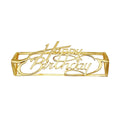 Hot Sale Luxury Metal Napkin Ring Holder Square 'Happy Birthday' Design for Weddings Parties & Campfires