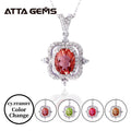 Zultanite Gemstone Pendant for Women Solid 925 Sterling Silver Color Change Diaspore Oval Stone Sultanite Necklace Fine Jewelry MegaBDM