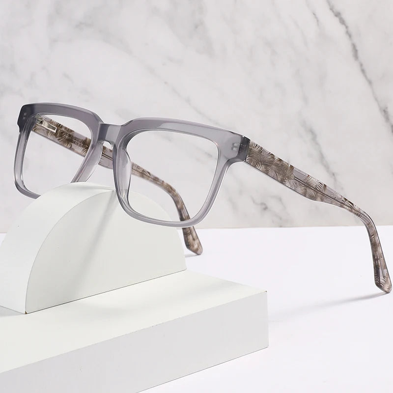 Anti Blue Light Blocking Glasses New Designer Square Optical Eye Glasses Women Men Acetate Oversized Eyeglasses Frames