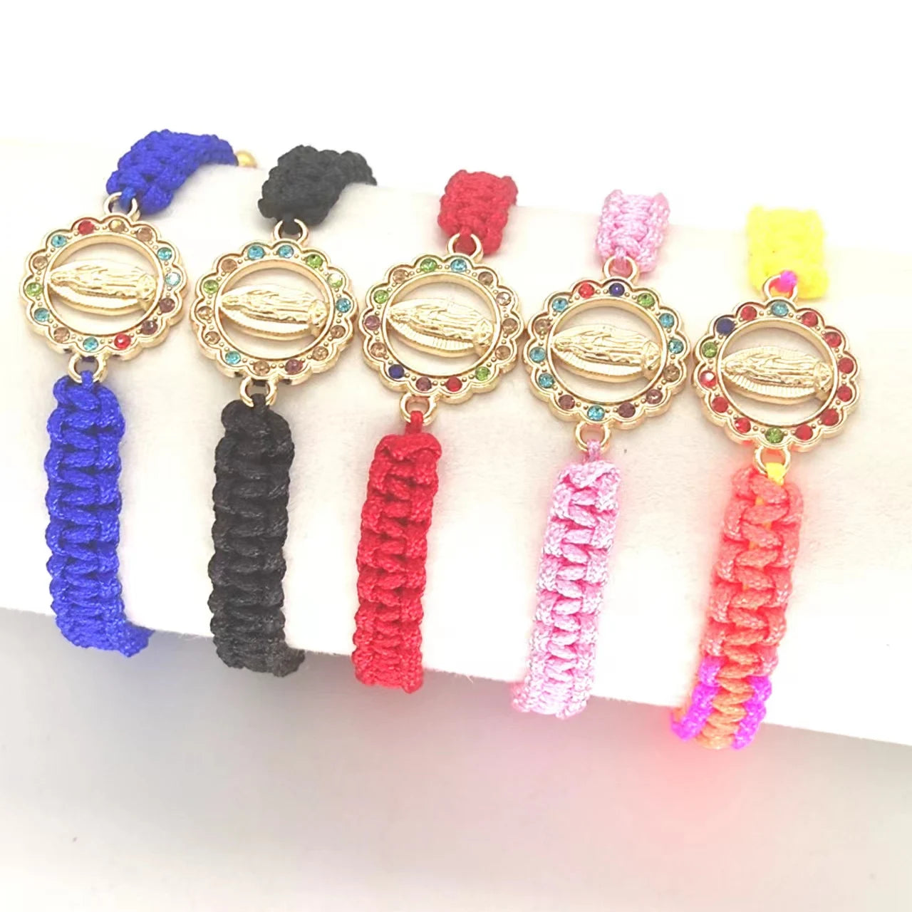 KDC886 Wholesale Fashion Religious Rope String Saint Jude Virgin Mary Braided s for Christian Bracelet