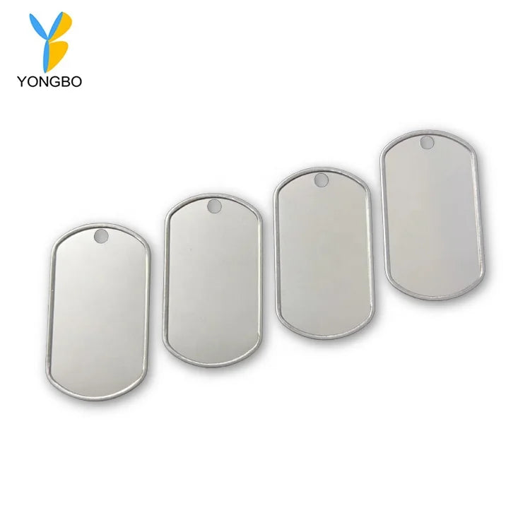 Wholesale Cheap Blank Stainless Steel ID Metal Name Tag Plate