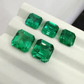 Wholesale Price Emerald Gemstone Asscher Cut Lab Created Loose Emerald Stones for Ring Jewelry Making Third Party Certified