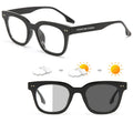 Oversized Square Anti Blue Light Blocking Glasses Photochromic Myopia Prescription Eyeglasses Frames for Men Women