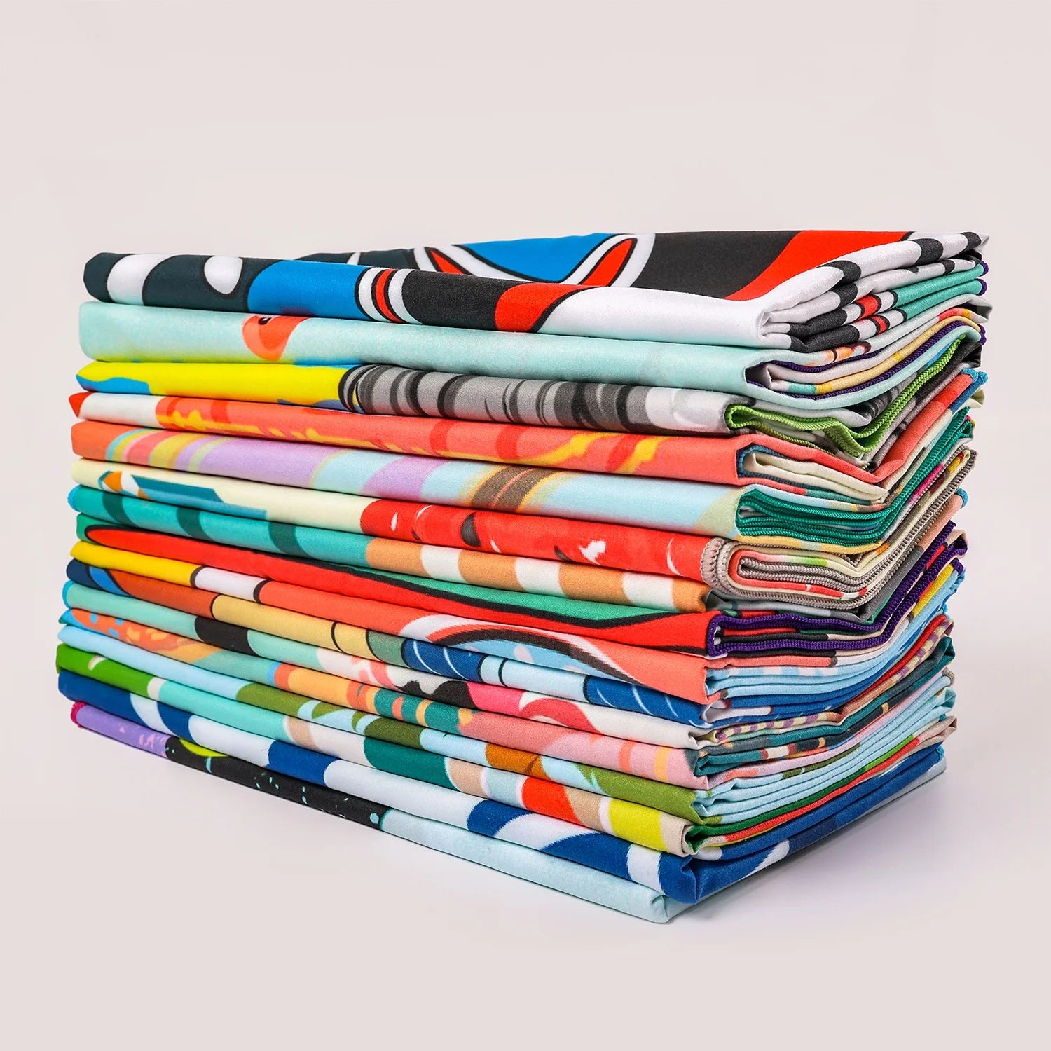 Wholesale Luxury Personalized Logo Printed Microfiber Beach Towel With Pocket