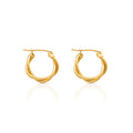 Chris April 316L Stainless Steel PVD Plated Rope Twisting Hoops Earring