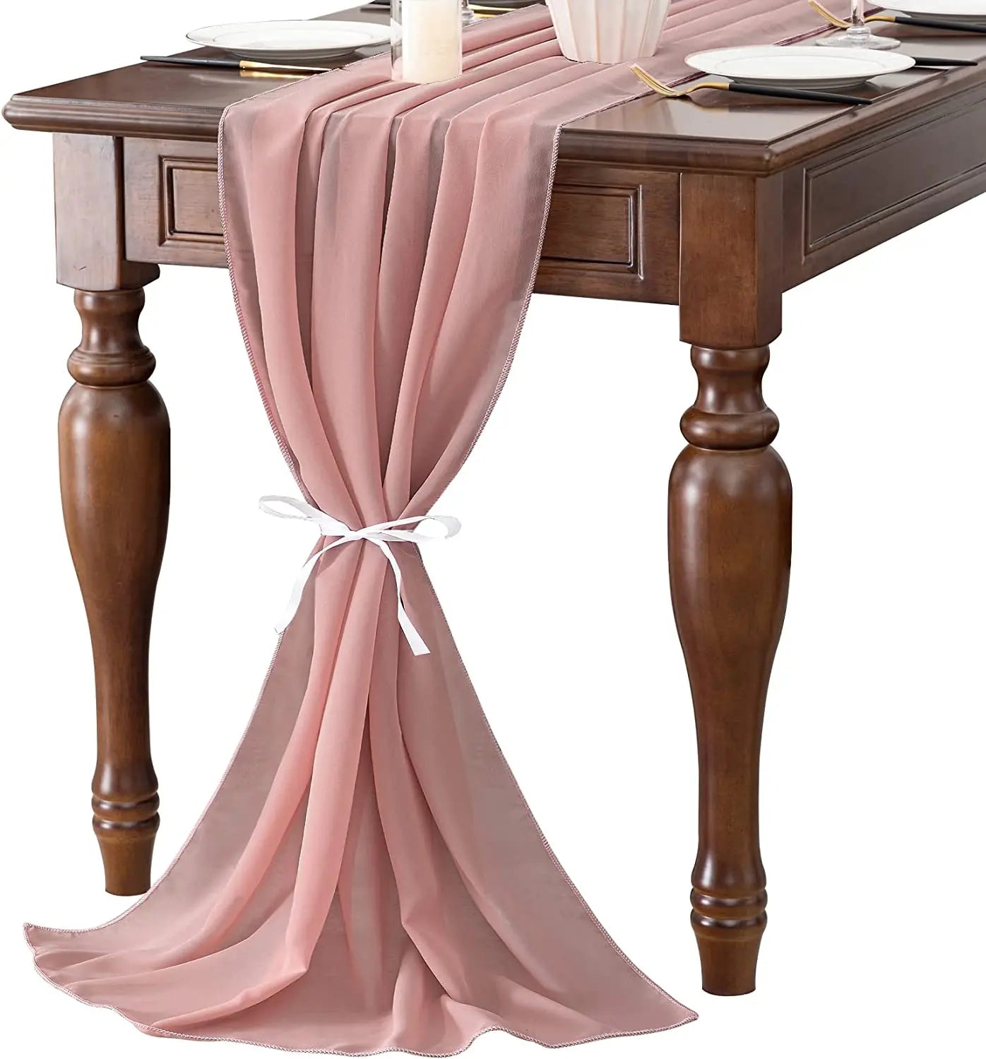 Wholesale Supplier Good-looking Elegant Chiffon Soft Wedding Table Runner Party Decoration Table Runner