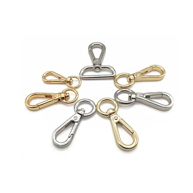 Personalized Bronze Lobster Clasp Keychain Metal Split Key Ring with Laser Logo Customizable Key Hook