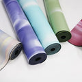Contrast Color Leather  PU Natural Rubber PU Yoga Mat