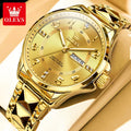 OLEVS 2910 Hot Sales High Quality Fashion Business Calendar Stainless Steel Waterproof Couple Woman Man Quartz Watch Relojes