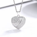 Fashion 925 Sterling Silver CZ Diamond Heart Shaped Women Fashion Necklace