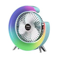 Portable Mini Table Fan With Led Lamp Usb Charging Folding Eyelash Fan Convenient Handheld Fan
