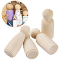 DIY Children's Painted Wooden Figures 75MM Natural Wood Color Small Wooden Figures Creative Graffiti Wooden Doll Toys MegaBDM