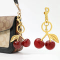 Manufacturers Direct Sales Cherry Keychain Bag Pendant Women Bag Jewelry Beautiful Car Keychain 3D Cherry Keychain