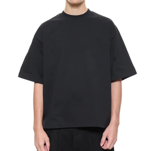 Men's Oversized Extended Neck Colour Block T-shirt 100% Cotton Luxury Quality Custom logo Desgin Streetwear Tshirt for Men