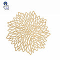 Wholesale Promotional Price Customized Gold Color Gift Set PVC Placemat Vinyl Table Dining Placemat
