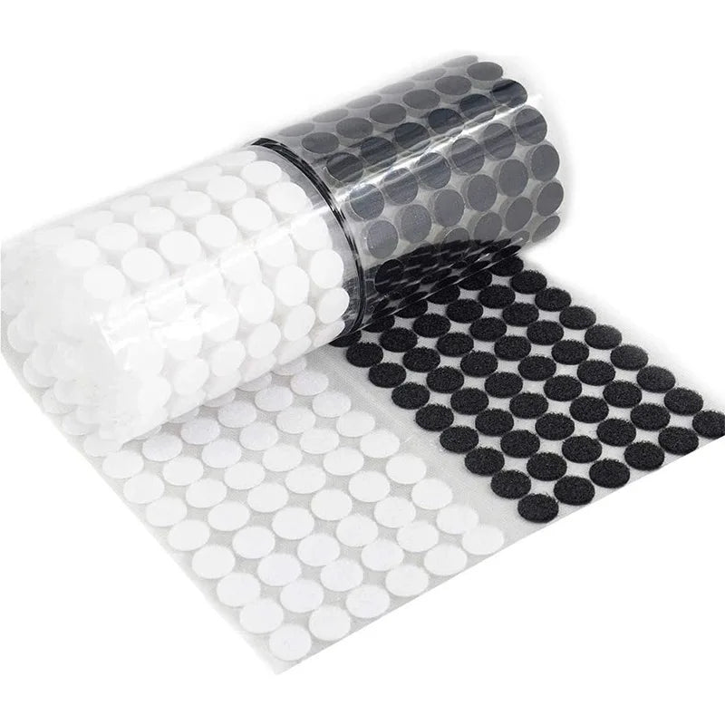 Transparent Die Cut round Squares Nylon Self-Adhesive Hook and Loop Dots Eco-Friendly Velcroes Tape for Home Use Circle