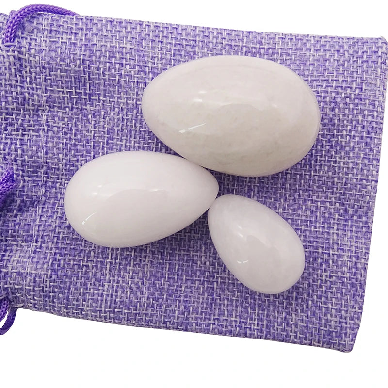 Wholesale Natural White Jade Yoni Egg Best Quality Jade Stone Egg for Women Kegel Exercise