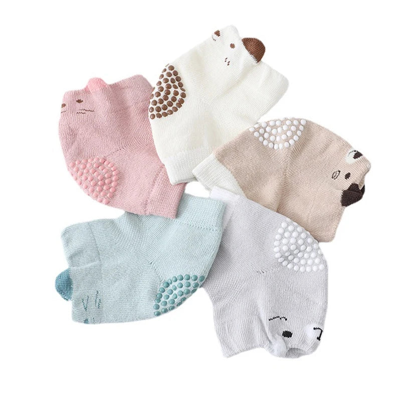 BSTW Unisex Anti-Slip Knee Pads Soft Thin Professional Protective Nylon Sleeves for 0-3 Years Warm Crawling Brace Toddlers