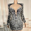 2023 New Arrivals Boutique Crystal Tassel Wedding Evening Dresses Women Birthday Party Bodycon Dress Sexy Mini Club Prom Dress