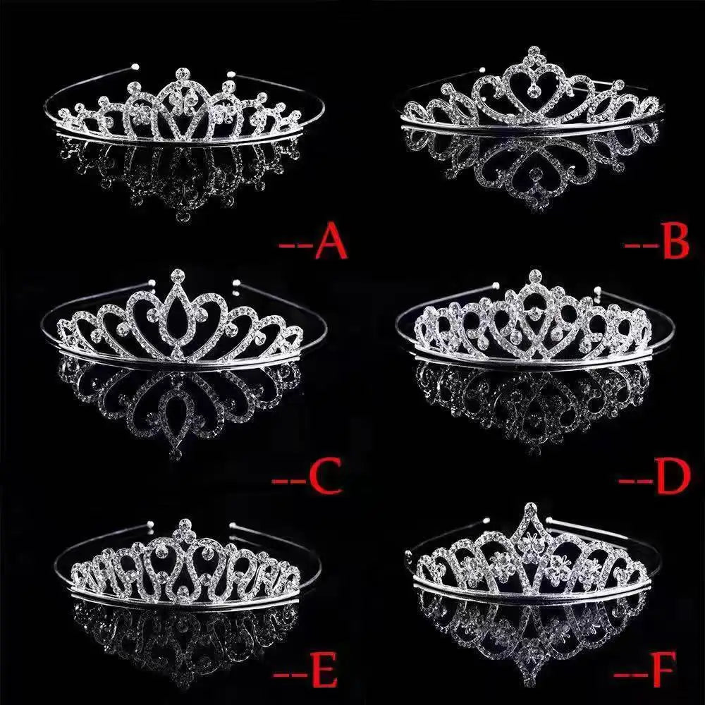 China Manufacturer Sparkling Crystal Ladies Bridal Hair Band Accessories Diamond Alloy Headbands Tiara for Girl