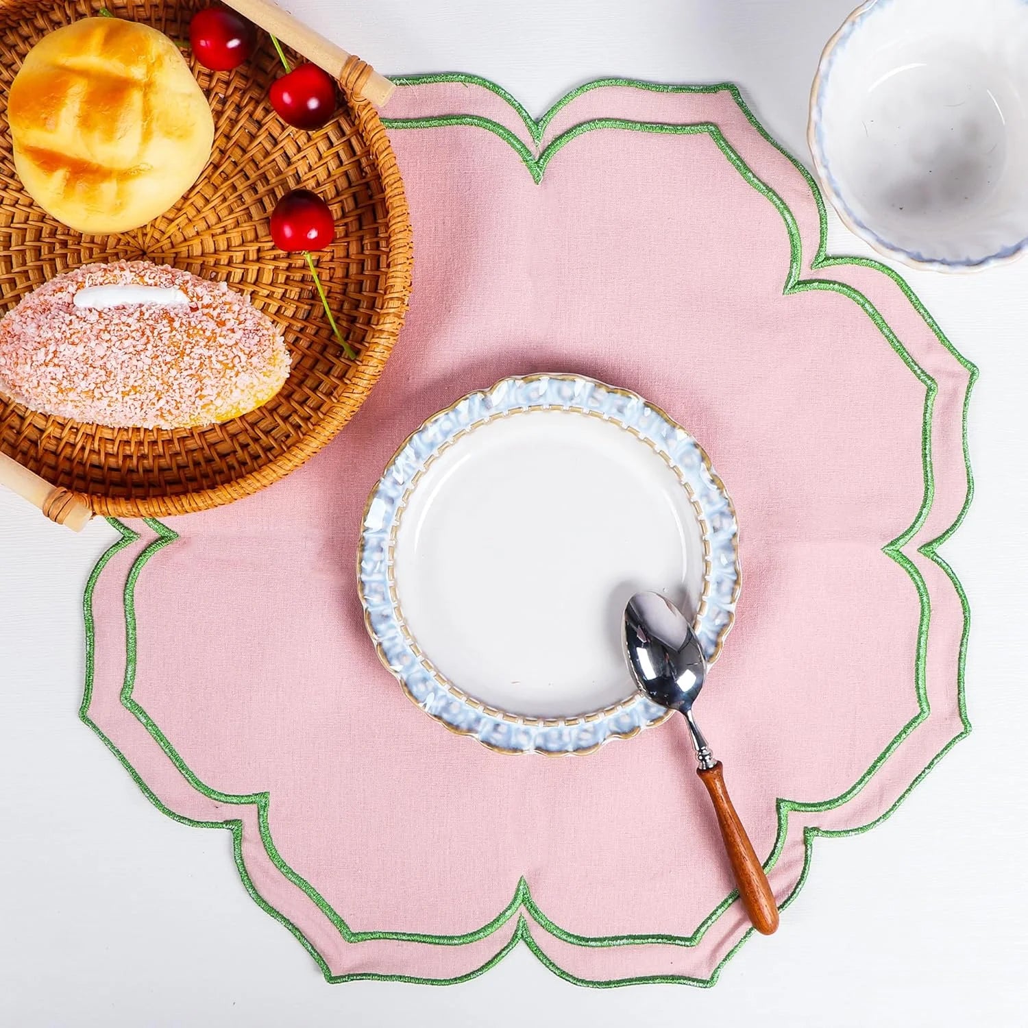 Handmade Double-Layered Cotton Napkins High End Plain Washable Eco-Friendly Tableware Accessories