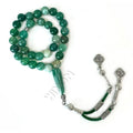 Personalized Gold Plated Agate Islamic 33 Bead Rosary Tasbih Misbaha